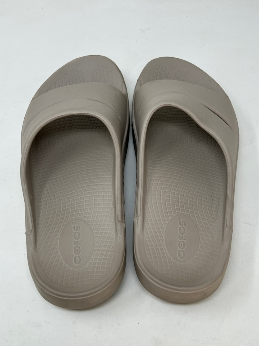 OOFOS OOahh Slide Sandal - Beige Women’s Size 9 - Picture 3 of 9
